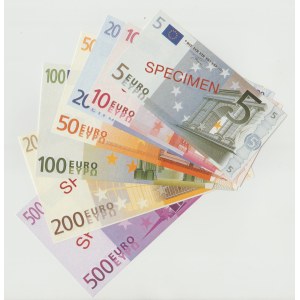 Druk reklamowy - 5-500 Euro 2001 SPECIMEN