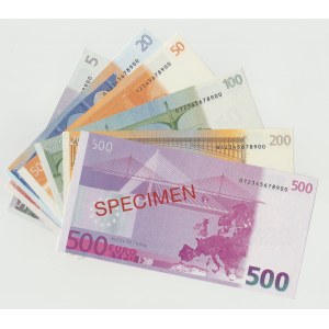 Druk reklamowy - 5-500 Euro 2001 SPECIMEN