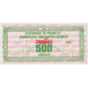 Solidarność 500 złotych 1989r. Fundusz Wyborczy