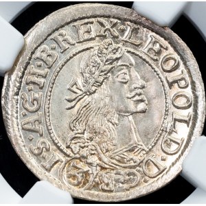 Leopold I., 3 Kreuzer 1667, KB, Kremnitz