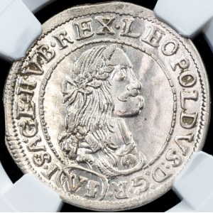 Leopold I., 6 Kreuzer 1673, KB, Kremnitz