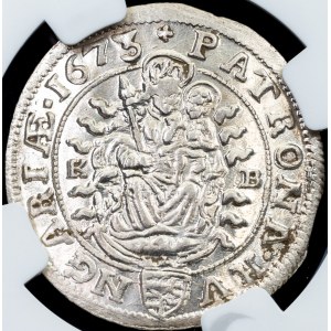Leopold I., 6 Kreuzer 1673, KB, Kremnitz