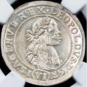 Leopold I., 6 Kreuzer 1673, KB, Kremnitz
