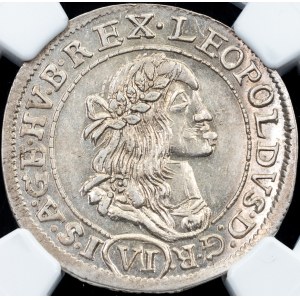 Leopold I., 6 Kreuzer 1673, KB, Kremnitz