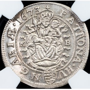 Leopold I., 6 Kreuzer 1673, KB, Kremnitz