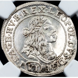 Leopold I., 6 Kreuzer 1674, KB, Kremnitz