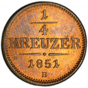 Franz Joseph I., 1/4 Kreuzer 1851, B