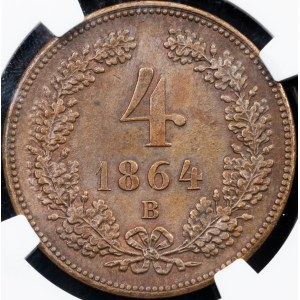 Franz Joseph I., 4 Kreuzer 1864, B