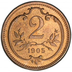 Franz Joseph I., 2 Heller 1905, Vienna