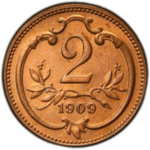 Franz Joseph I., 2 Heller 1909, Wien