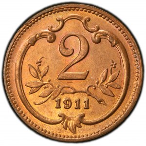 Franz Joseph I., 2 Heller 1911, Vienna