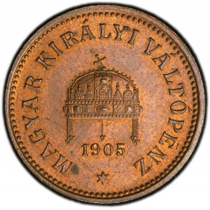 Franz Joseph I., 2 Filler 1905, KB, Kremnitz