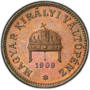 Franz Joseph I., 2 Filler 1909, KB, Kremnitz