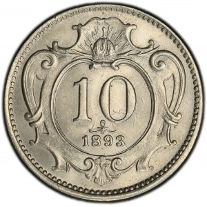 Franz Joseph I., 10 Heller 1893, Vienna