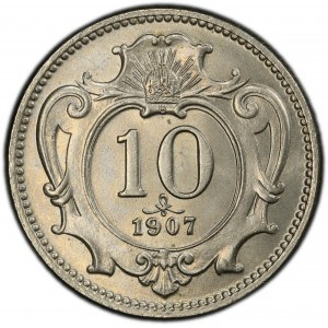 Franz Joseph I., 10 Heller 1907, Vienna