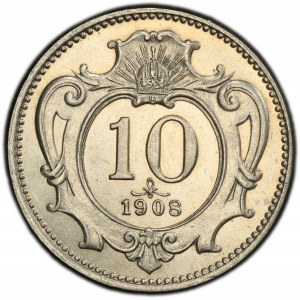 František Jozef I., 10 Heller 1908, Viedeň