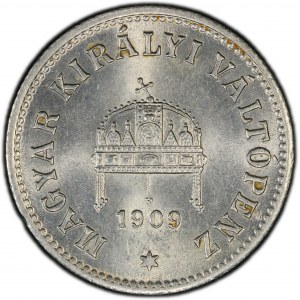Franz Joseph I., 10 Filler 1909, KB, Kremnitz