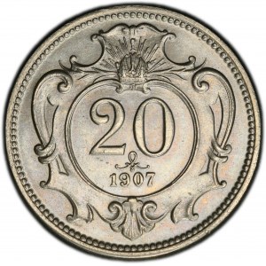 Franz Joseph I., 20 Heller 1907, Vienna