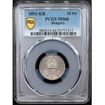 Franz Joseph I., 20 Filler 1893, KB, Kremnitz