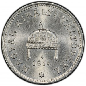 Franz Joseph I., 20 Filler 1914, KB, Kremnitz
