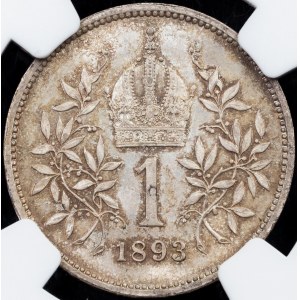 František Jozef I., 1 koruna 1893, Viedeň