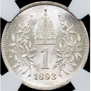 František Jozef I., 1 koruna 1893, Viedeň