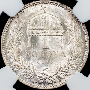 Franz Joseph I., 1 Korona 1916, KB, Kremnitz