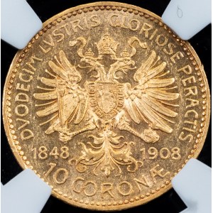 Franz Joseph I., 10 Kronen 1908, Vienna
