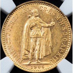 František Jozef I., 10. koruna 1908, Viedeň