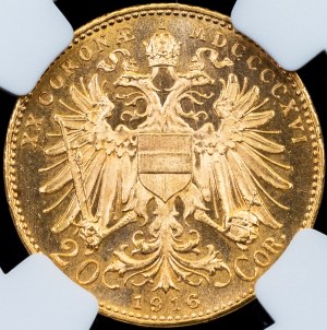Franz Joseph I., 20 Kronen 1916, Vienna