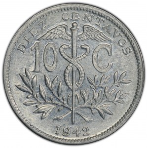 Bolivia, 10 Centavos 1942, Philadelphia