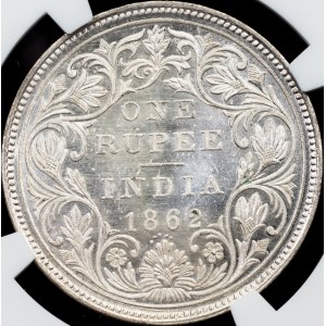 British India, 1 Rupee 1862, B, Bombay