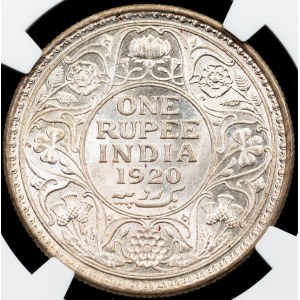 British India, 1 Rupee 1920, C, Calcutta