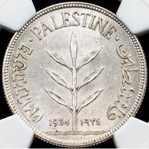 British Palestine, 100 Mils 1934, London