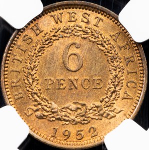 Britská západná Afrika, 6 pencí 1952