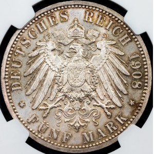 Germany, 5 Mark 1908, A, Berlin
