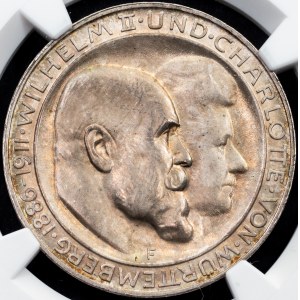 Germany, 3 Mark 1911, F, Stuttgart