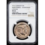Germany, 3 Mark 1911, F, Stuttgart