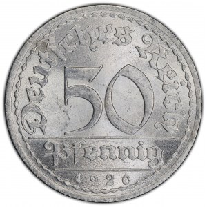 Germany, 50 Pfennigs 1920, A, Berlin