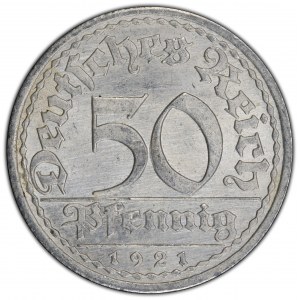 Germany, 50 Pfennigs 1921, A, Berlin