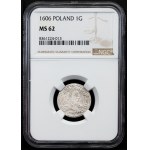 Poland, Grosz koronny 1606, Krakow
