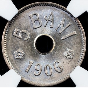Romania, 5 Bani 1906, J, Hamburg