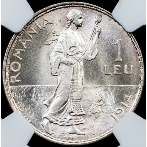Romania, 1 Leu 1914