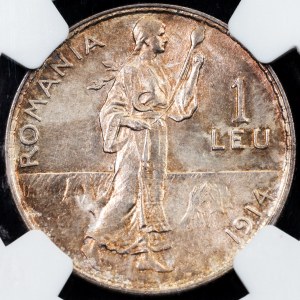 Romania, 1 Leu 1914