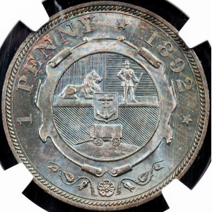 South African Republic, 1 Penny 1892, Berlin