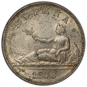 Spanien, 2 Pesetas 1870, SNM, Madrid