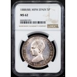 Spain, 5 Pesetas 1888, Madrid