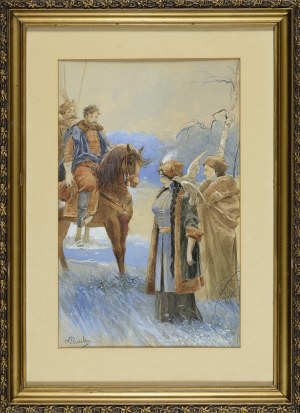 Michał POCIECHA (1852-1908), Scena staropolska