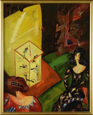 Witold PAŁKA (1928-2013), Kobiety przy akwarium