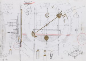 Franciszek Starowieyski (1930 Bratkówka near Krosno - 2009 Warsaw), Clock - 